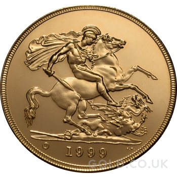 1999 Gold £5 Coin Brilliant Uncirculated Boxed
