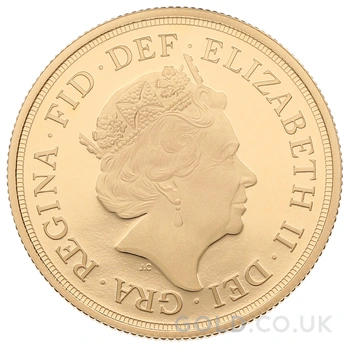2015 Proof £2 Coin Gold Double Sovereign Fifth Portrait