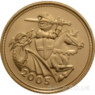 2005 Gold Half Sovereign Coin Elizabeth II