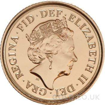 Gold Half Sovereign Elizabeth II Fifth Head
