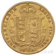 1892 Victoria Jubilee Head Shield Back Gold Half Sovereign (London Mint)