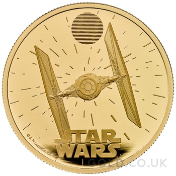 2024 1oz TIE Fighter Star Wars Proof Gold Coin Boxed