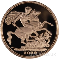Elizabeth II, Fourth Head Proof Gold Sovereign (2009)