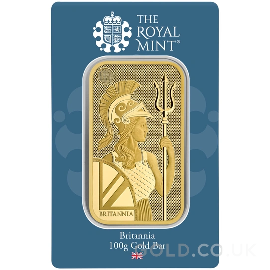 NEW 100g Gold Britannia Minted Bar