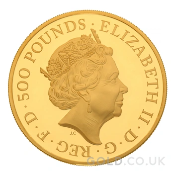 2022 Royal Mint 5oz Year of the Tiger Proof Gold Coin Boxed