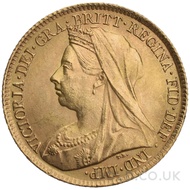 Victoria Old Head Gold Half Sovereign