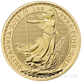 Monster Box of 100 2025 Britannia One Ounce Gold Coins
