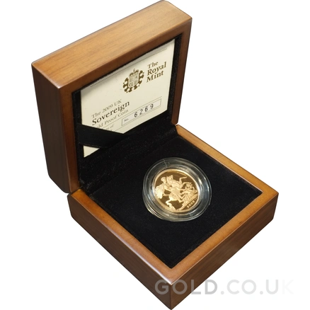 2009 Proof Gold Sovereign Boxed