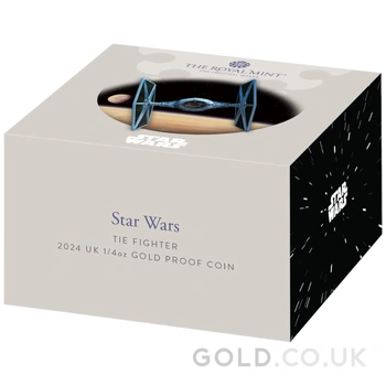 2024 1/4oz TIE Fighter Star Wars Proof Gold Coin Boxed