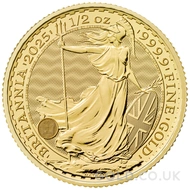 2025 1/2oz Gold Britannia Coin Gift Boxed