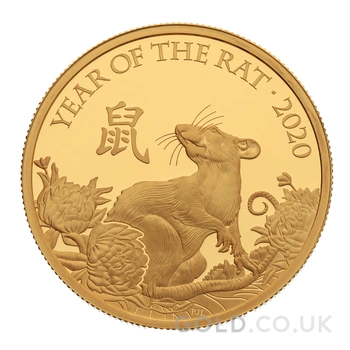 2020 Royal Mint 1oz Year of the Rat Proof Gold Coin Boxed