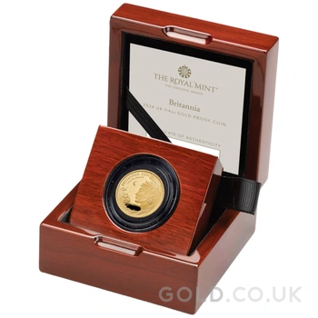 2024 Britannia 1/4oz Gold Proof Coin Boxed
