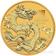 Tenth Ounce Gold Perth Mint Year of the Dragon (2024)