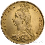 Victoria Jubilee Head Shield Back Gold Half Sovereign