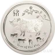 Silver Year of the Pig 10oz (2019)