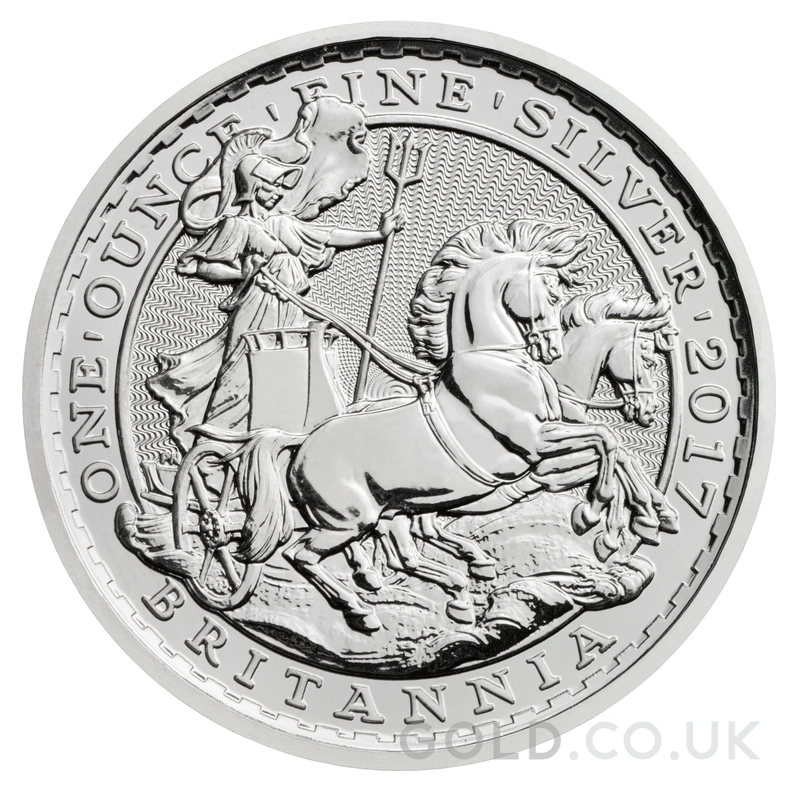 1997-2017 1oz Silver Britannia Coin 20th Anniversary Chariot Design