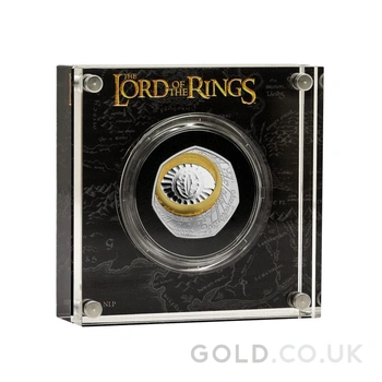 2026 50p Eye of Sauron - 25th anniversary of The Lord of the Rings Proof Silver Coin Boxed
