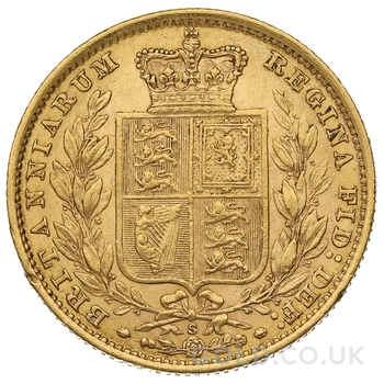1884 Gold Sovereign Coin Queen Victoria Young Head Shield Back Sydney