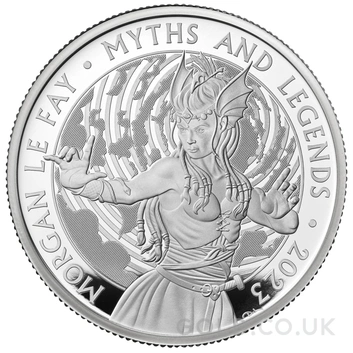 2023 Proof Morgan le Fay Silver Coin Myths & Legends 2oz Boxed