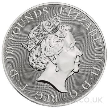 2022 10oz White Greyhound of Richmond Silver Coin Queen's Beasts