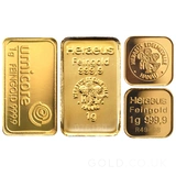 1g Gold Bars (Pre Owned)