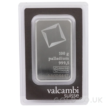 100g Palladium Bar Valcambi