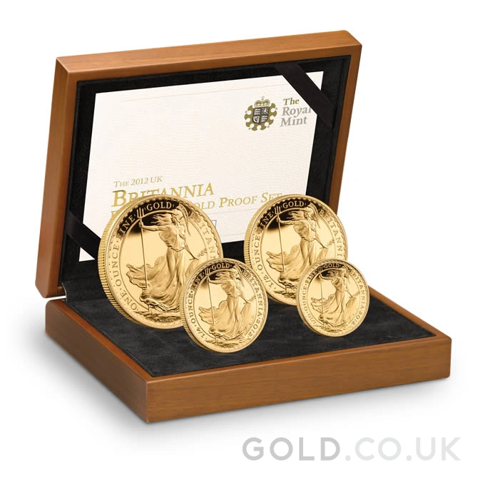 2012 Proof Gold Britannia 4 Coin Set Boxed