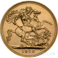 1976 Gold Sovereign Coin Elizabeth II