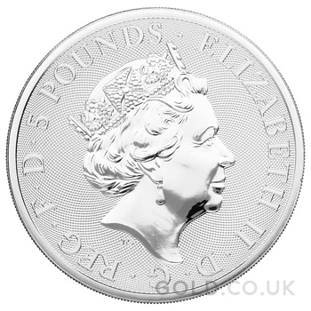 2021 2oz White Greyhound of Richmond Silver Coin Queen's Beasts