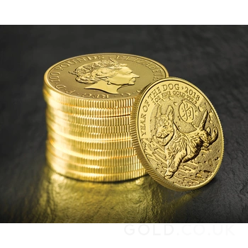 2018 Year of the Dog Gold Coin 1oz Royal Mint Lunar Series