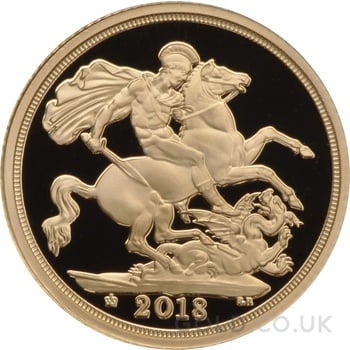 2018 Proof Gold Sovereign Boxed