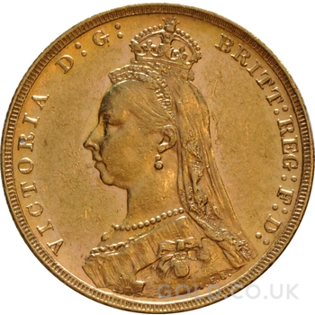 1891 Gold Sovereign Coin Queen Victoria Jubilee Head Melbourne