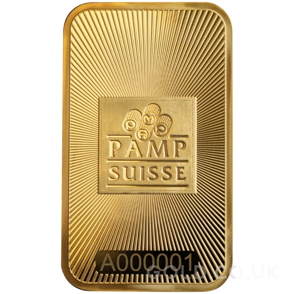 1oz Gold Bar PAMP Suisse Minted