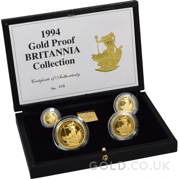1994 Proof Gold Britannia 4 Coin Set Boxed