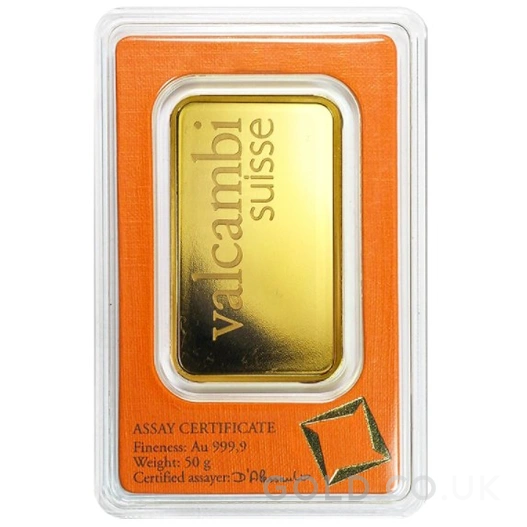50g Gold Bar Valcambi