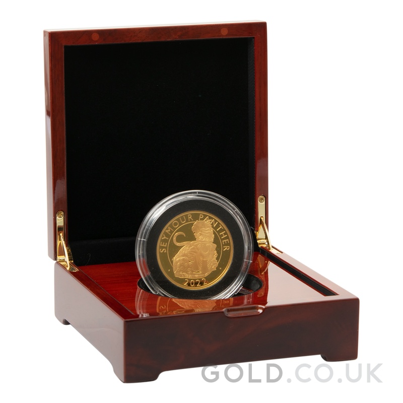 2022 Seymour Panther Gold Coin Tudor Beasts 5oz Proof Boxed