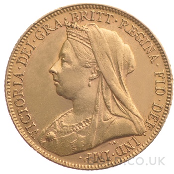 1893 Gold Sovereign Coin Queen Victoria Old Head