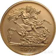 2008 Gold Half Sovereign Coin Elizabeth II