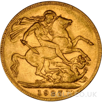 1927 Gold Sovereign Coin George V Perth