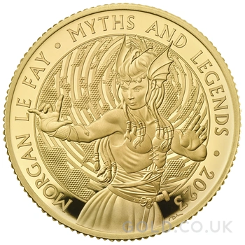2023 Proof Morgan le Fay Gold Coin Myths & Legends 1oz Boxed