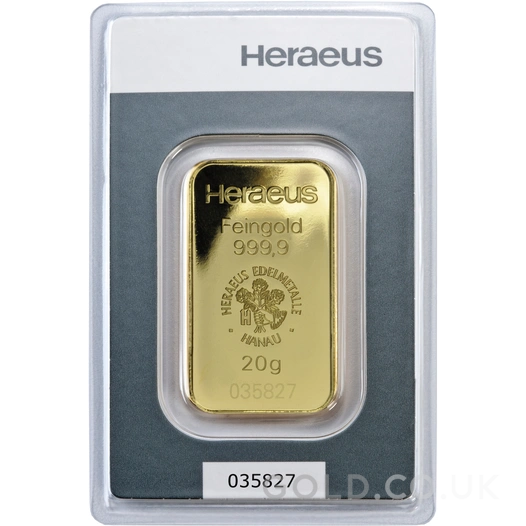 20g Gold Bar Heraeus