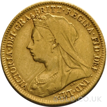 1897 Gold Half Sovereign Queen Victoria Old Head