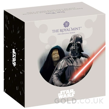 2023 1/4oz Darth Vader & Emperor Palpatine Star Wars Proof Gold Coin Boxed
