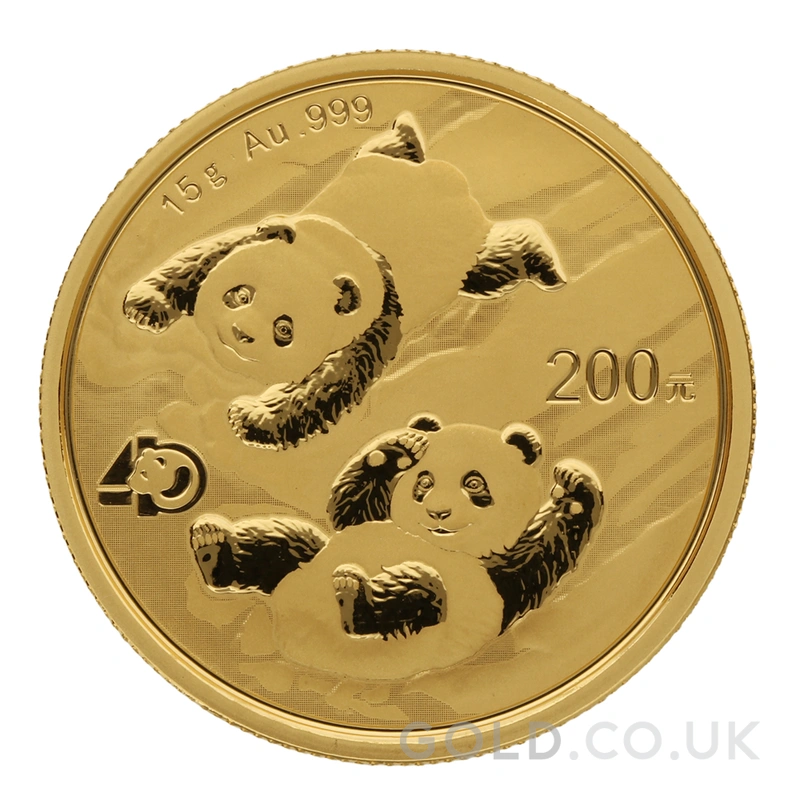 2022 15g Chinese Panda Gold Coin