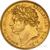1822 George IV Laureate Head Gold Sovereign
