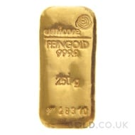 250g Umicore Gold Bar