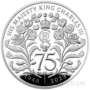 2023 75th Birthday of King Charles III £5 Silver Crown Proof Piedfort Coin Boxed
