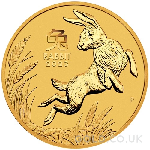 2023 Year of the Rabbit Gold Coin 1/2oz Perth Mint Australian Lunar Series