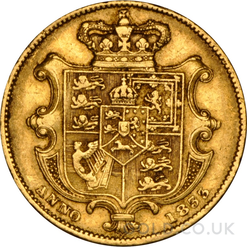 1833 Gold Sovereign Coin William IV