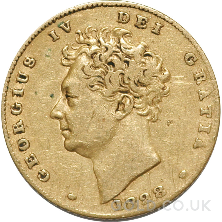 1828 Gold Half Sovereign George IV